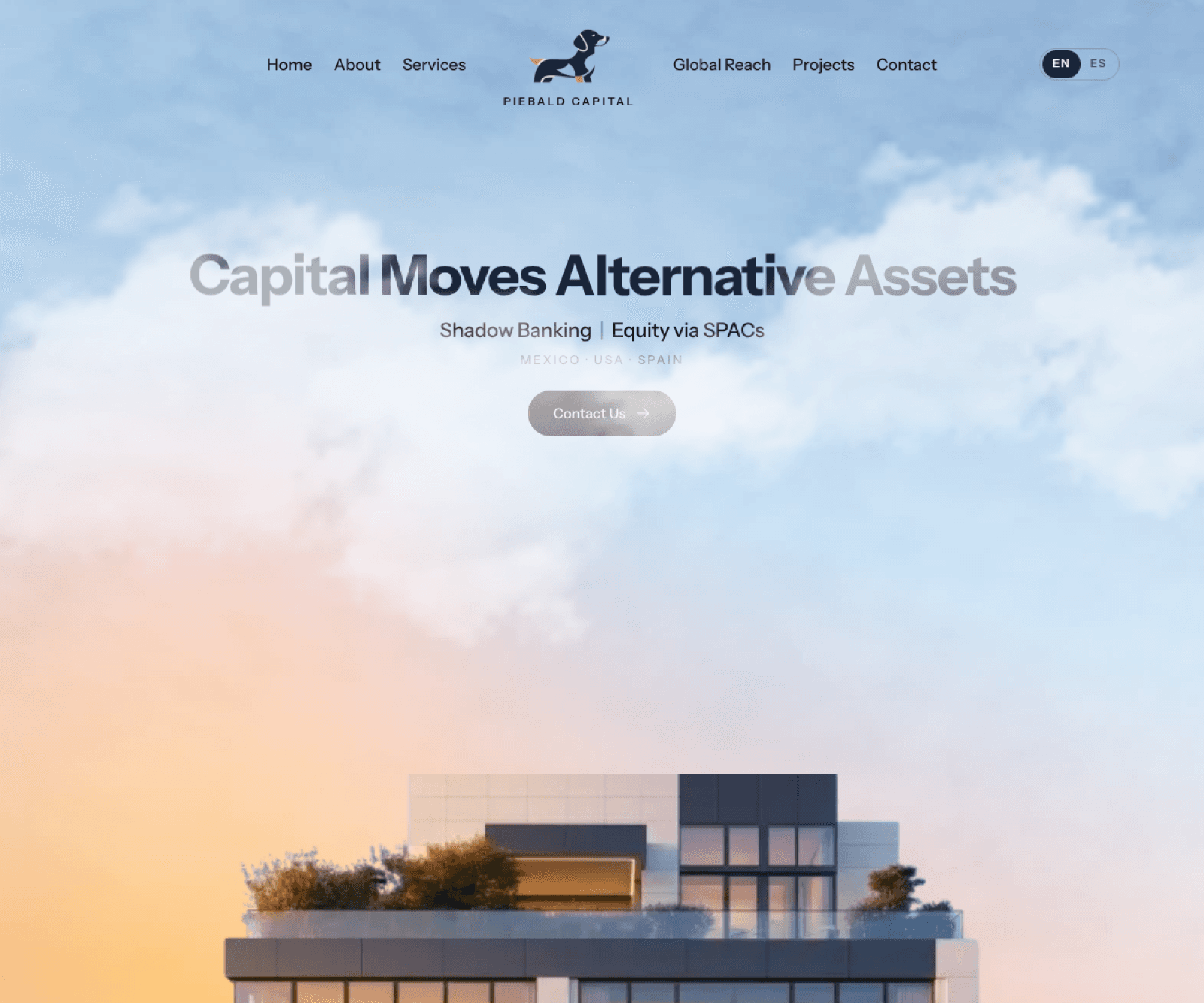 Piebald Capital site hero