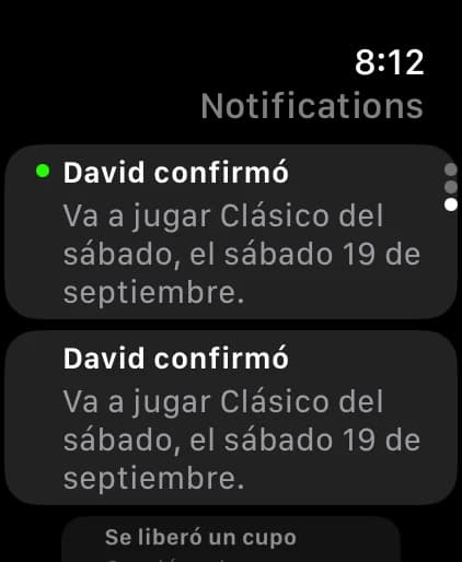 FUTTEM call ups on the Apple Watch